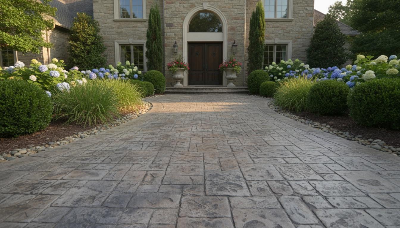 stamped walkway